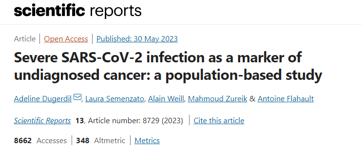 研究首次表明，新冠重癥可能是未確診癌癥的標志